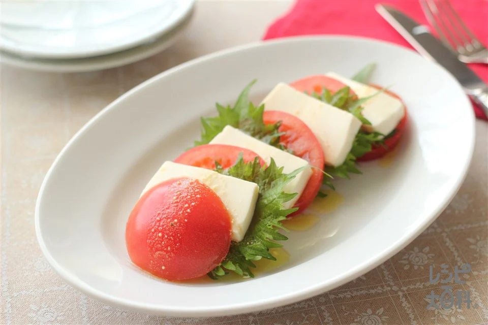 豆腐のカプレーゼ