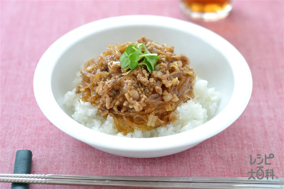 麻婆春雨丼