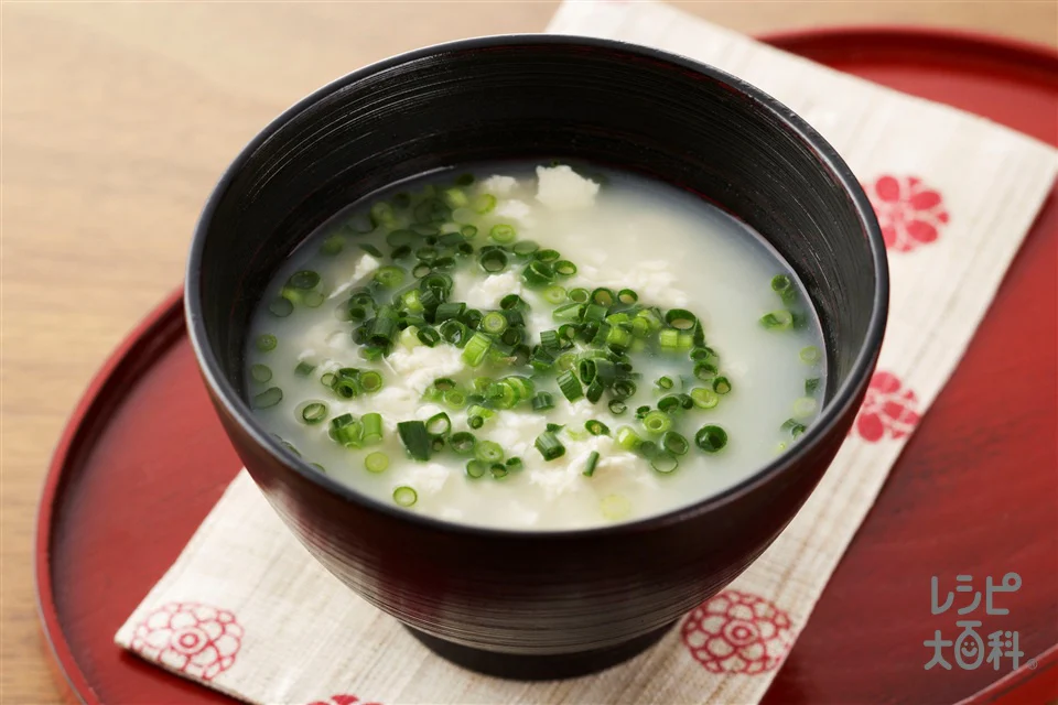 くずし豆腐のお吸いもの