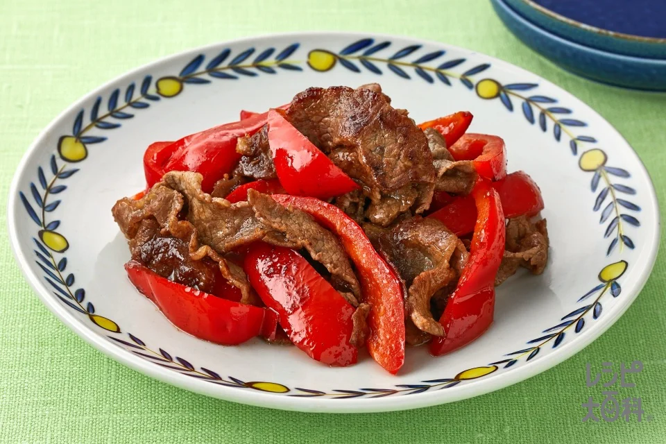 牛肉とパプリカのオイスター炒め