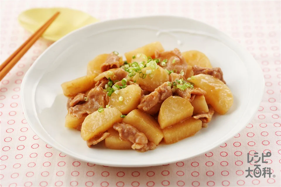 豚肉と長いものレンジ蒸し