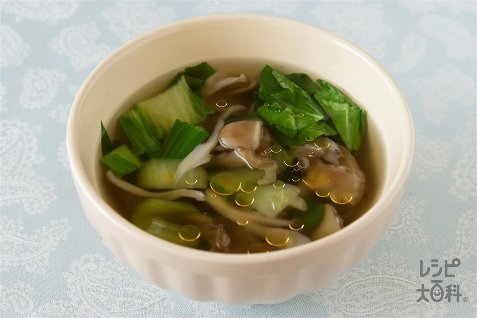 ちんげん菜と舞茸の中華スープ