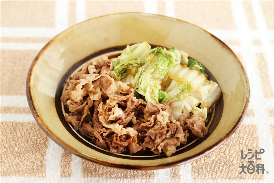 白菜と牛肉のすきやき風