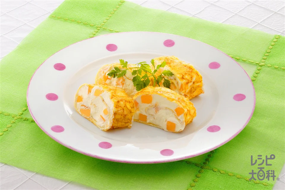 メロン入りクレープオムレツ