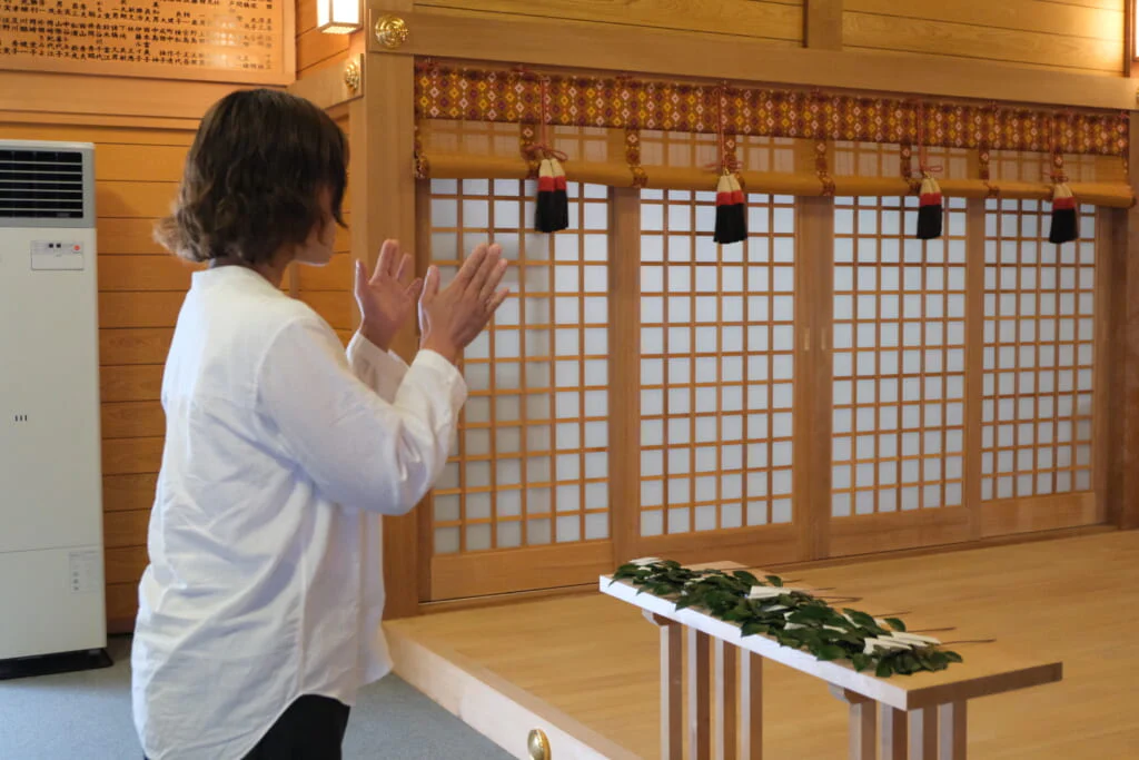 写真は7月に行った訓子府神社での安全祈願祭の様子
