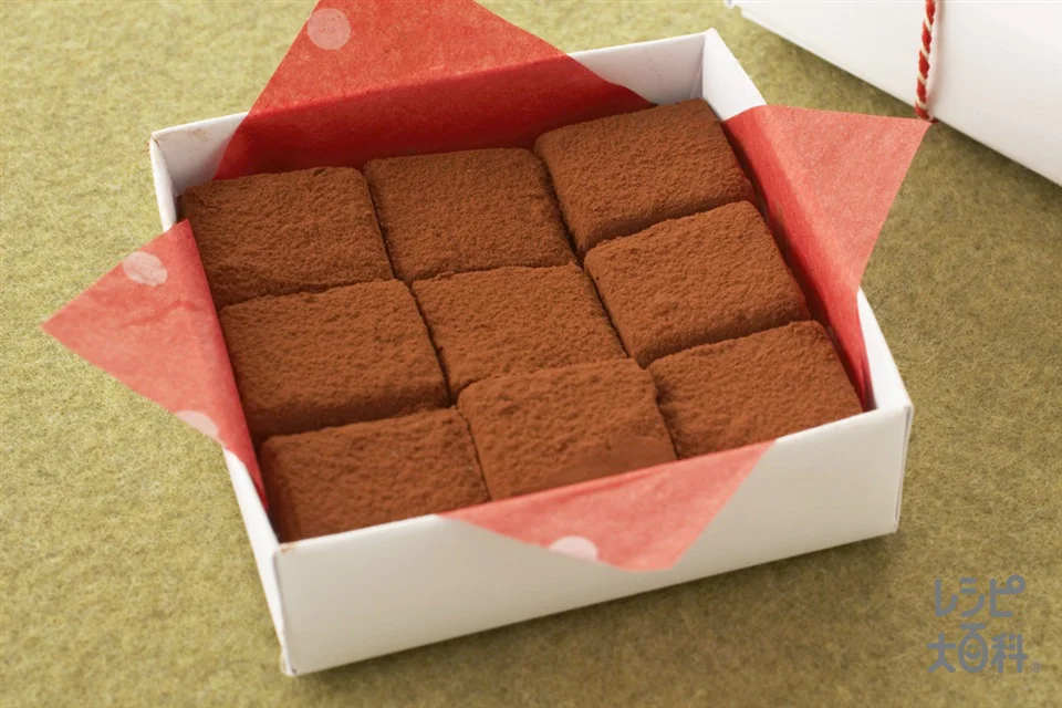 オレンジ風味の生チョコレート