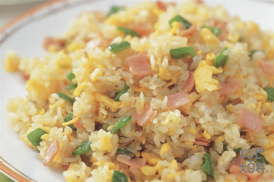 ハムとピーマンの炒飯