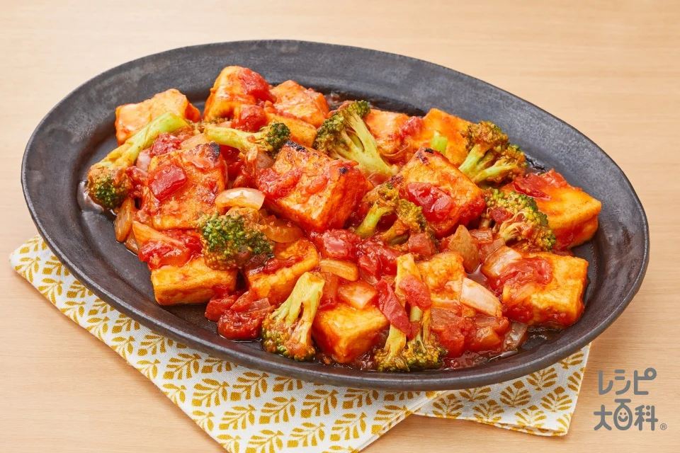簡単!高野豆腐のしみじゅわエビチリ風