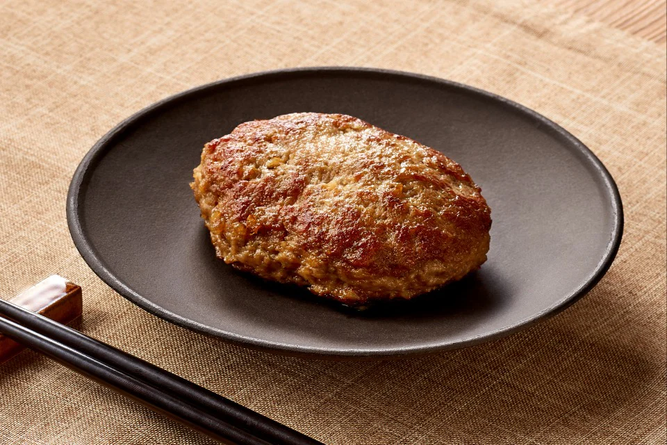 「ひき肉が化ける。ハンバーグの素」ハンバーグ