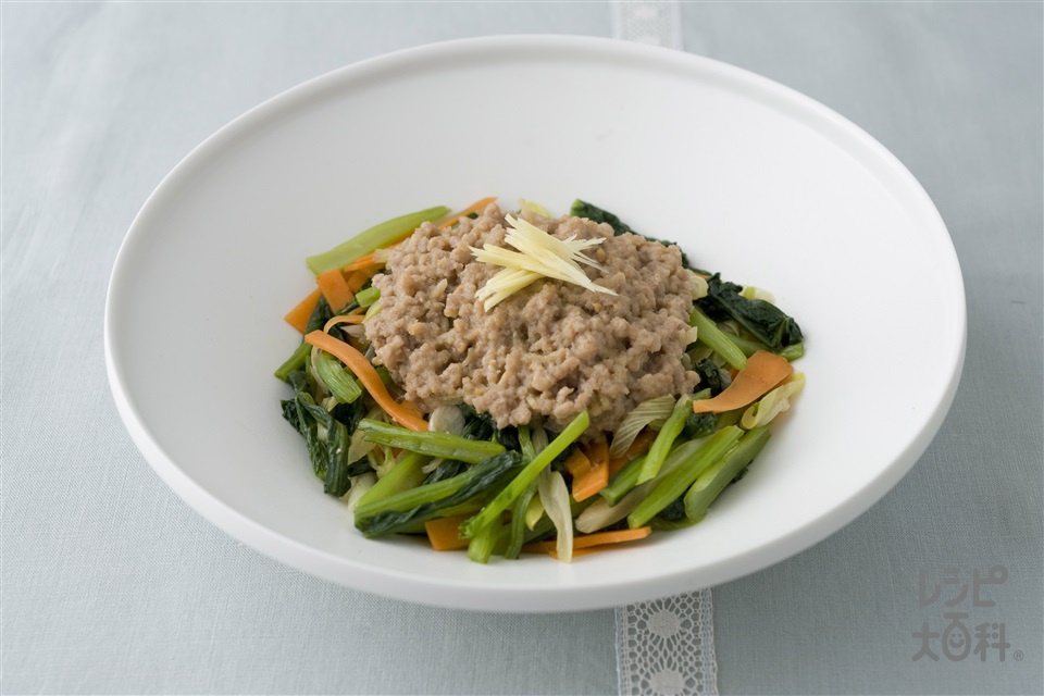 小松菜の肉みそあんの作り方 | レシピ |【味の素パーク】