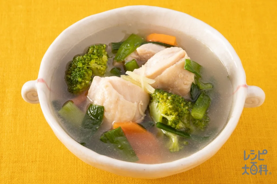 にらと鶏肉の満腹スープ 