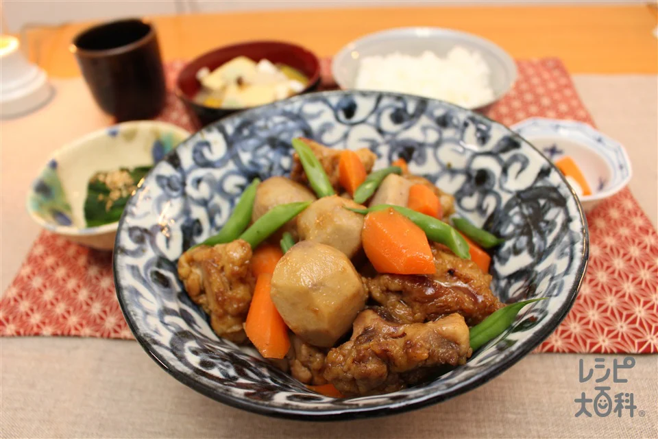 八幡芋と大塚人参の揚げ煮