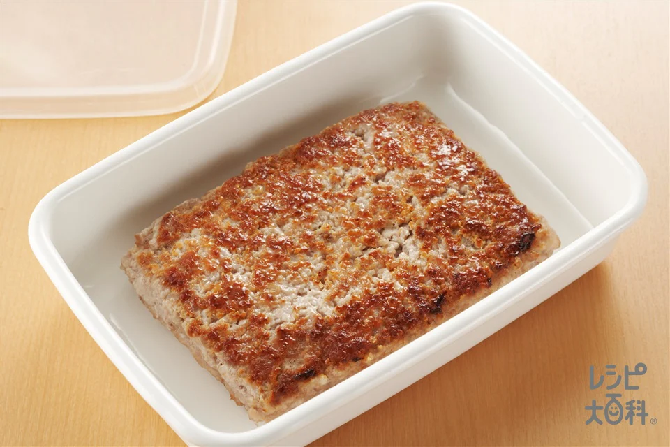 豚ひき肉かたまり焼き