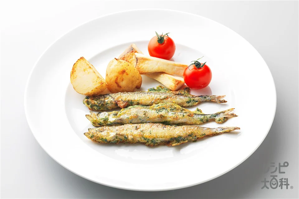 ししゃもの青のりバター焼き
