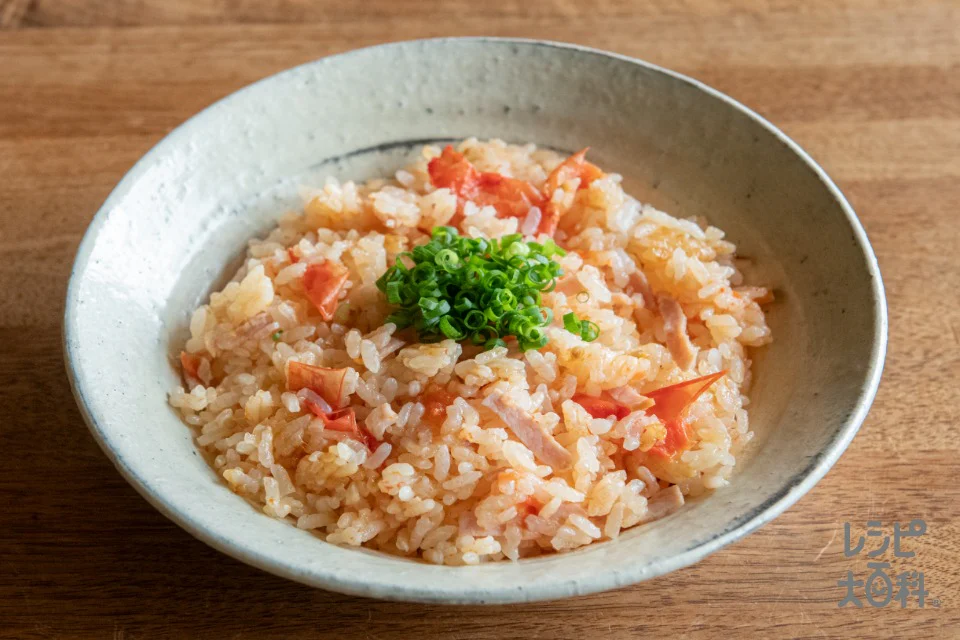 トマトとハムの中華炊き込みごはん