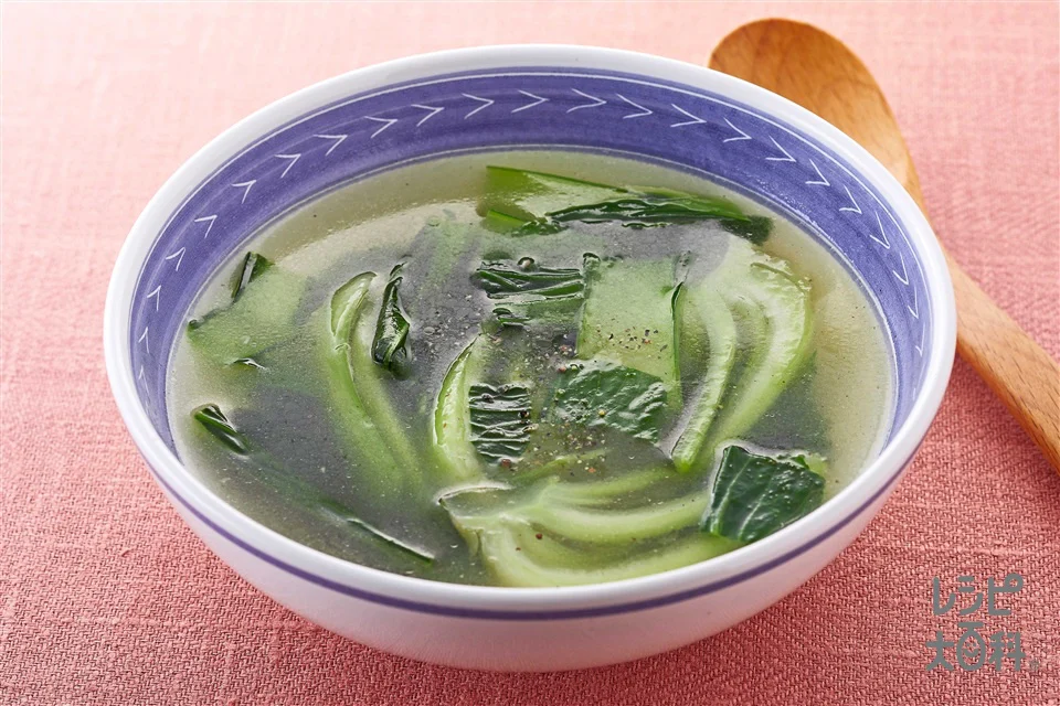 チンゲン菜のにんにくスープ