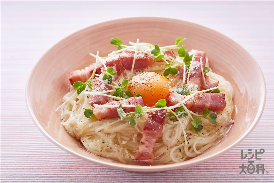 洋風！カルボナーラ風そうめん