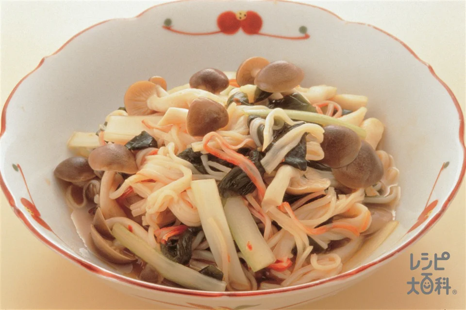 セロリとしめじの和風辛みあえ