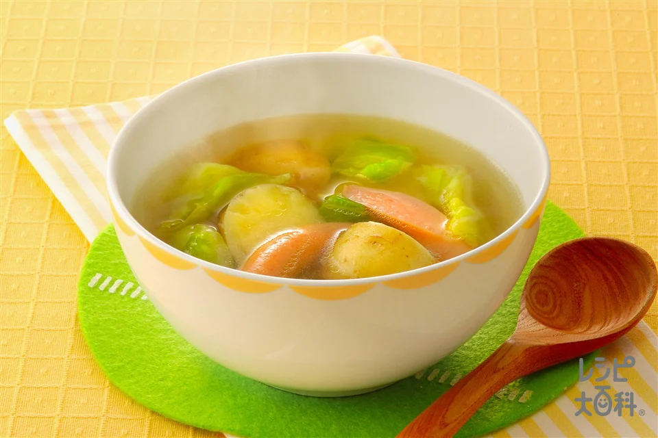 新じゃがとキャベツのおかずスープ