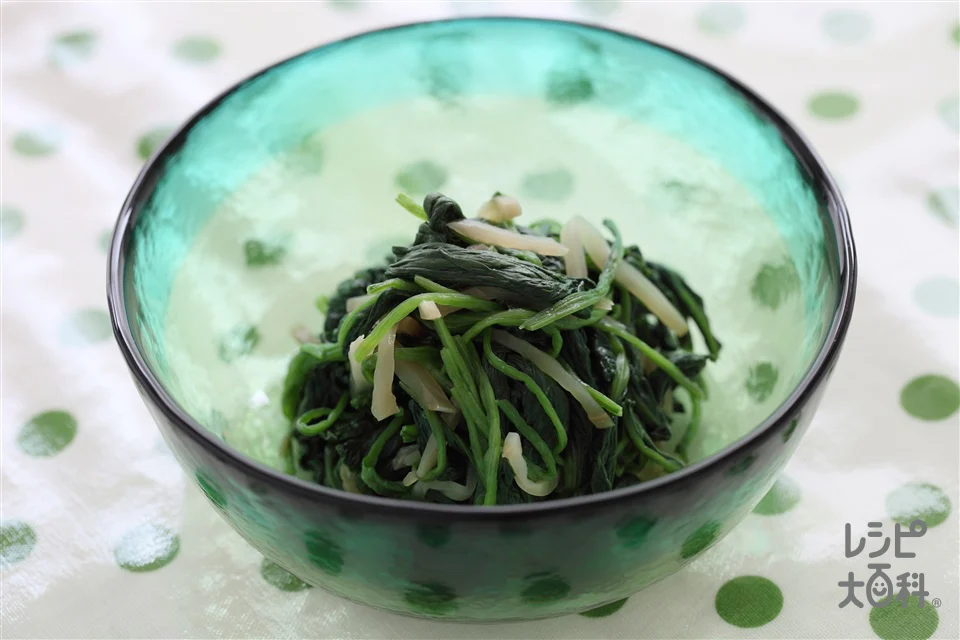 ほうれん草とザーサイのあえ物