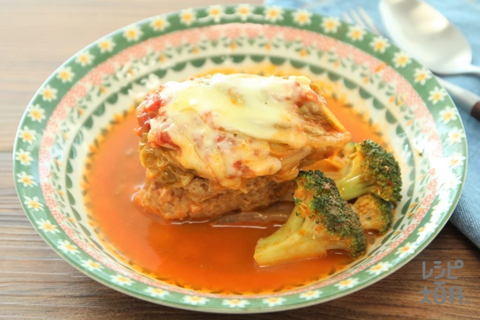 白菜とひき肉の重ね蒸し