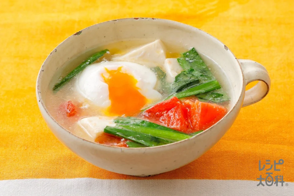 トマトと豆腐の香味スープ