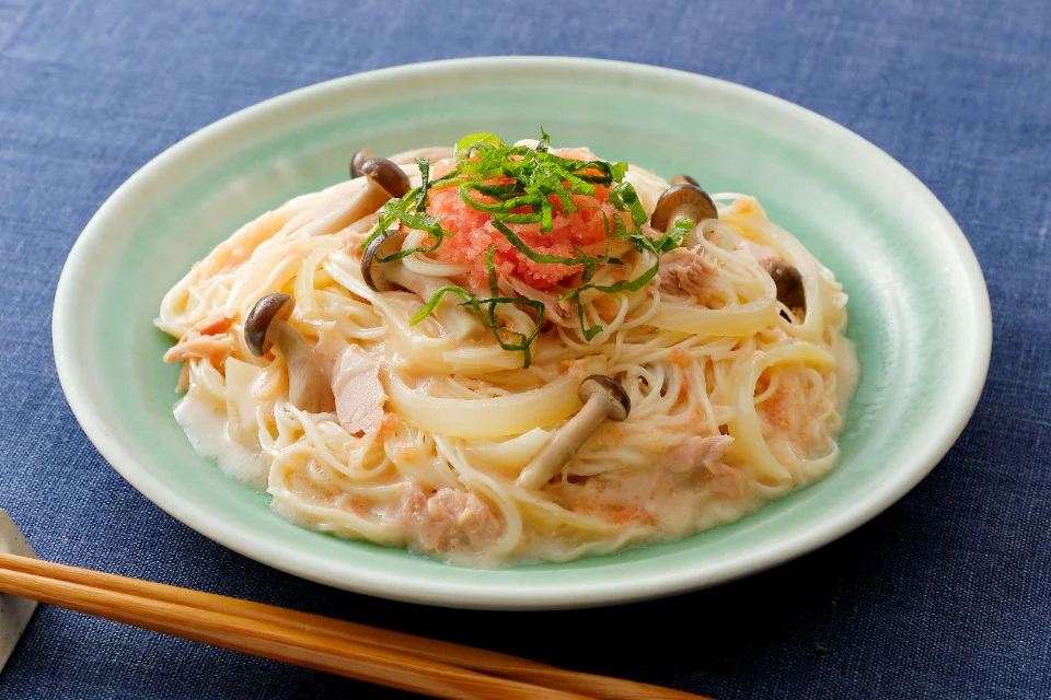 たらことツナの豆乳クリームそうめん