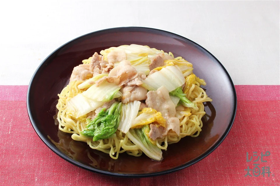豚肉と白菜のあんかけ焼きそば
