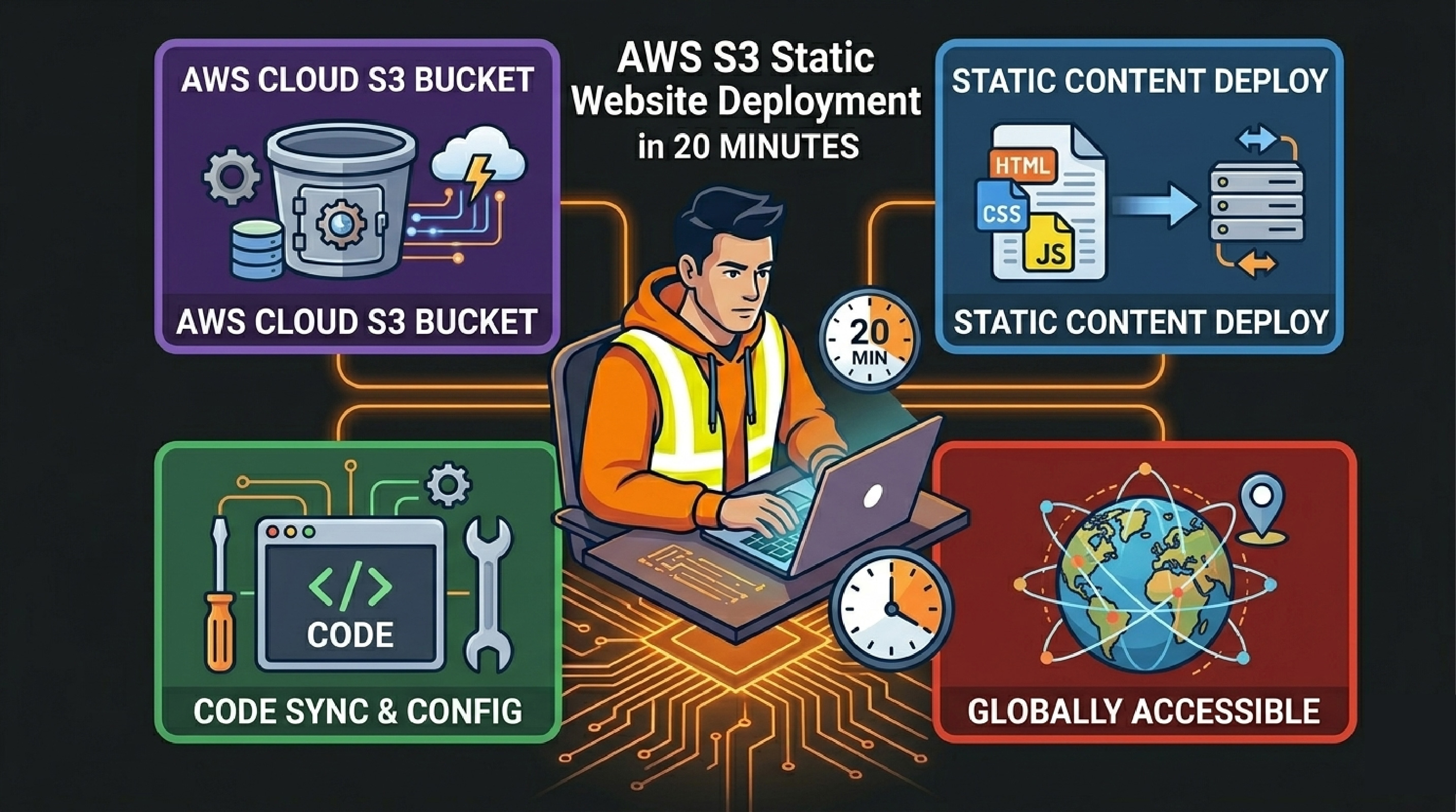 AWS S3で静的サイトを公開する方法！20分で完了する手順を解説