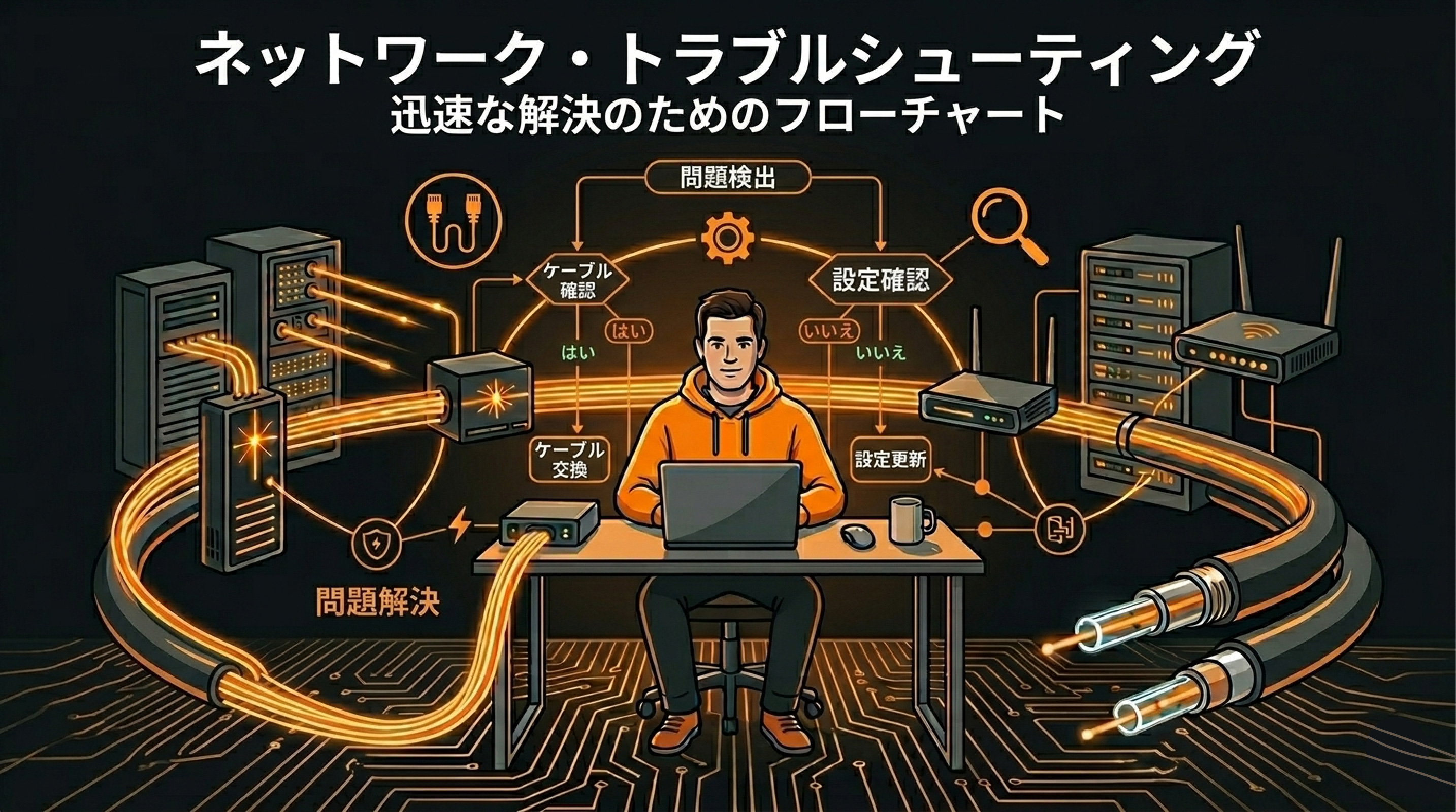 【現場直伝】ネットワーク障害の切り分けフロー｜原因特定から再発防止まで