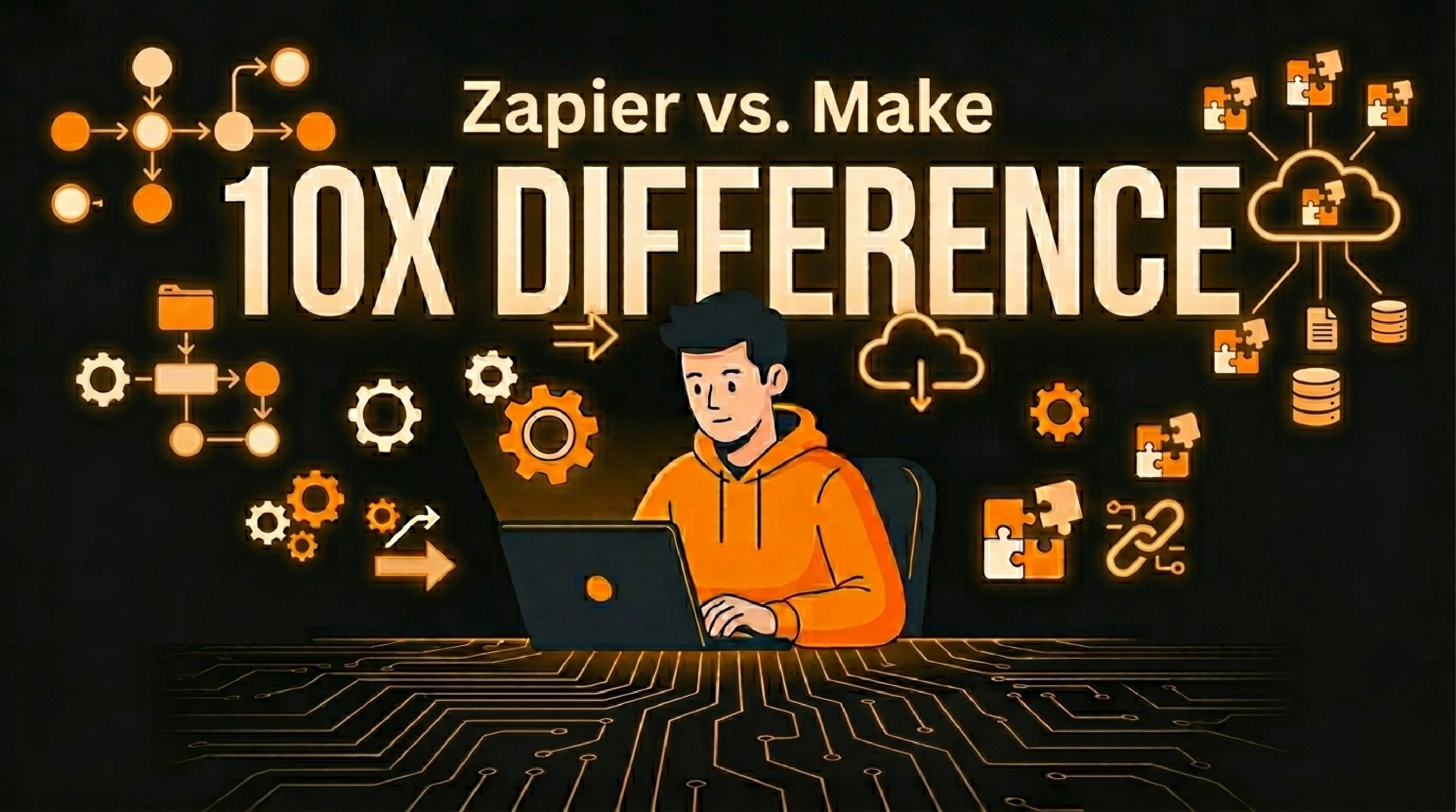 「ZapierとMakeの違いを徹底比較【料金・機能・使いやすさ】」
