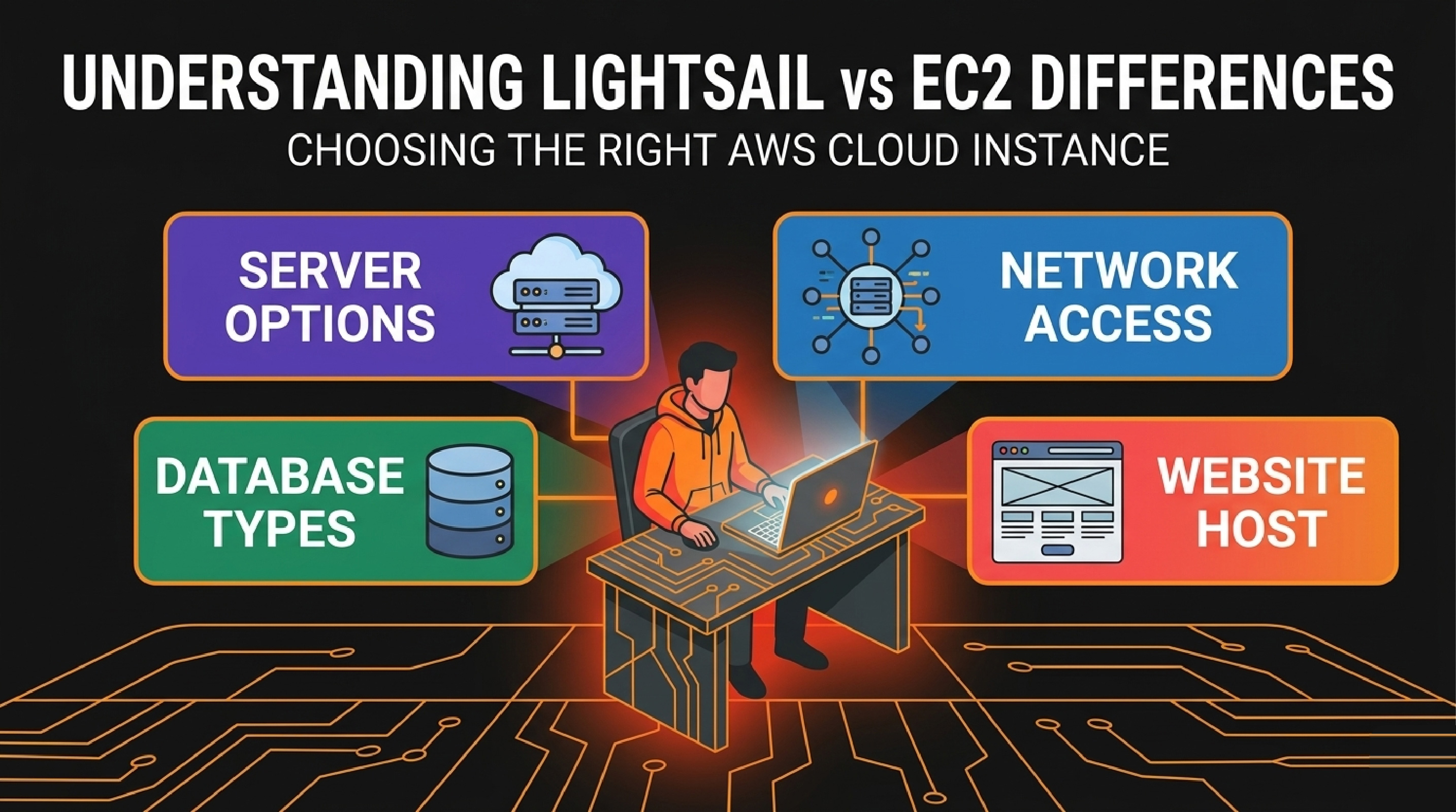 【AWS初心者向け】LightsailとEC2の違いを比較！用途別の選び方を解説