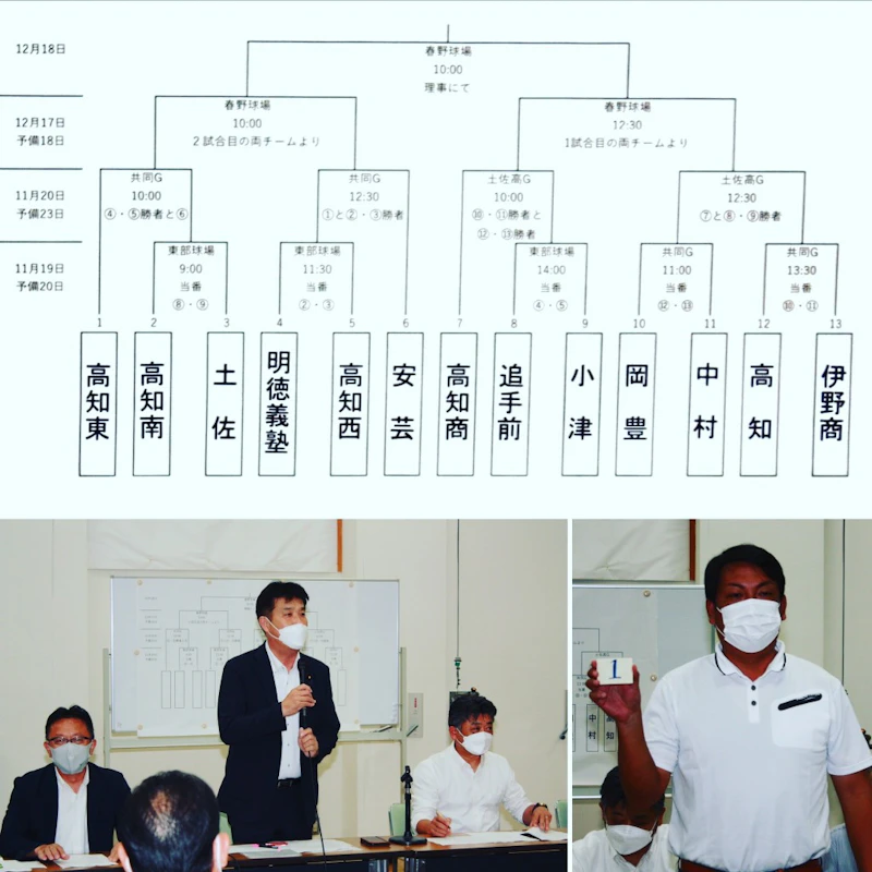 マスターズ甲子園・高知県大会「組み合わせ抽選会」を実施！
