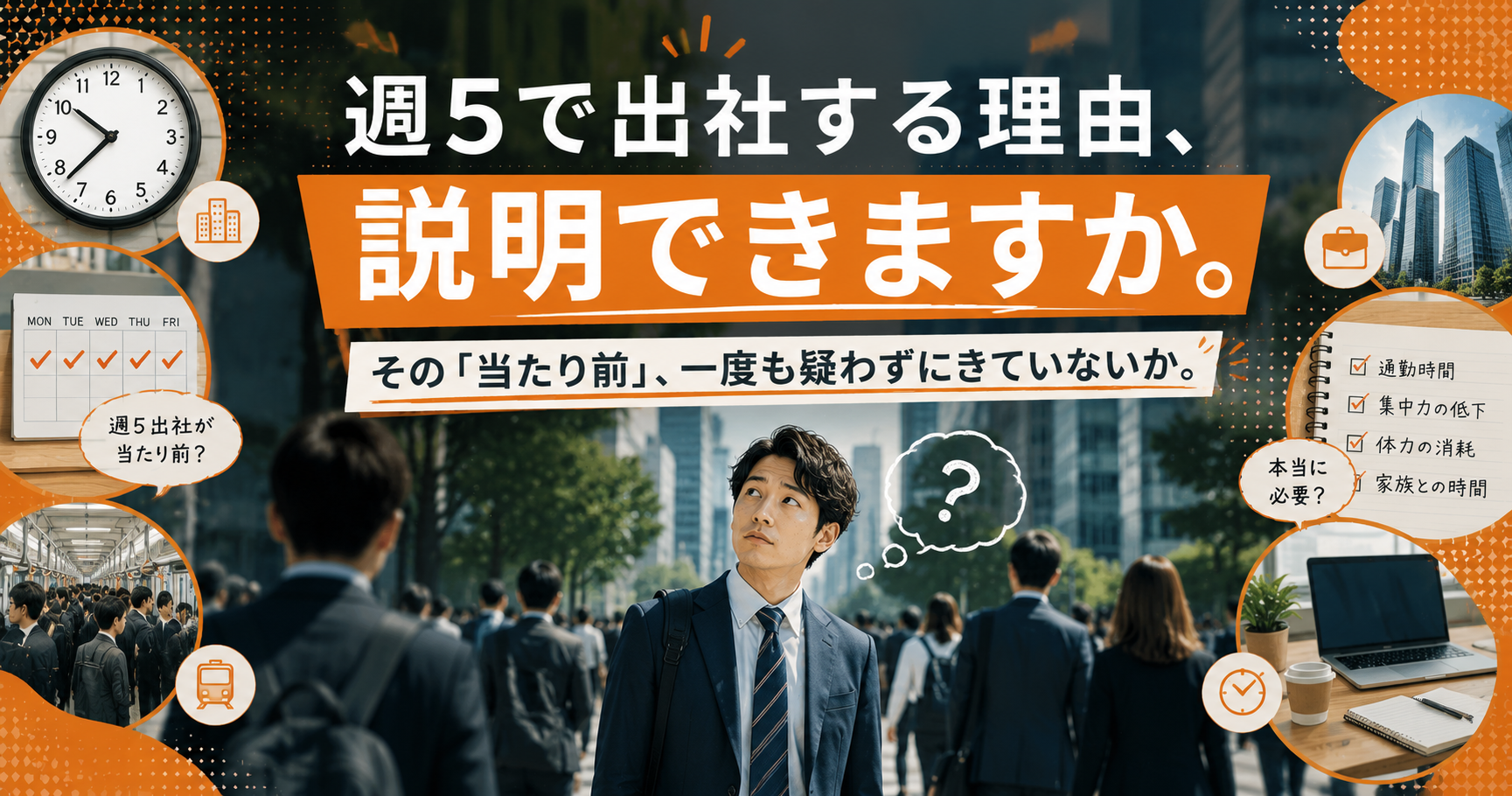週5で出社する理由、説明できますか。