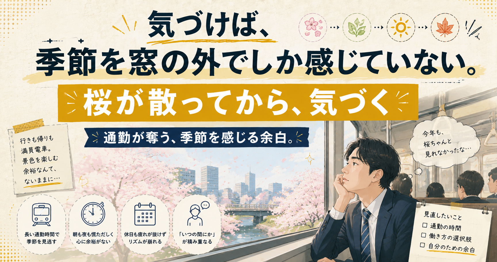 気づけば、季節を「窓の外」でしか感じていない。