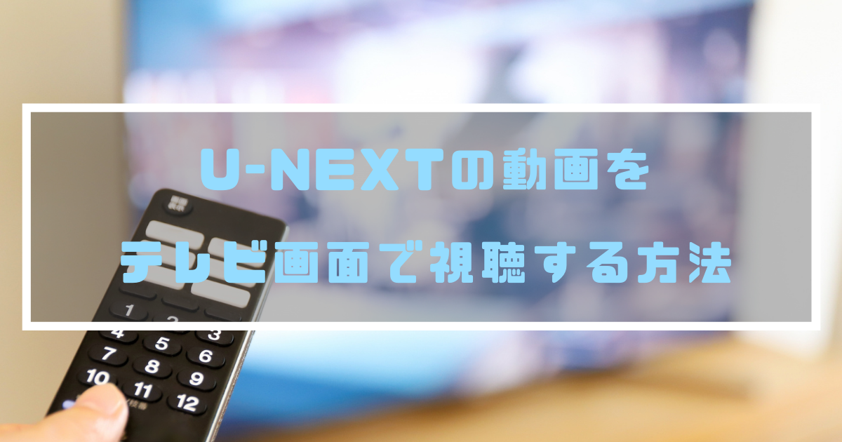 U Nextの動画 4k含む をテレビ画面で視聴したい 対応方法 接続端子を解説 動画配信 Vodナビ