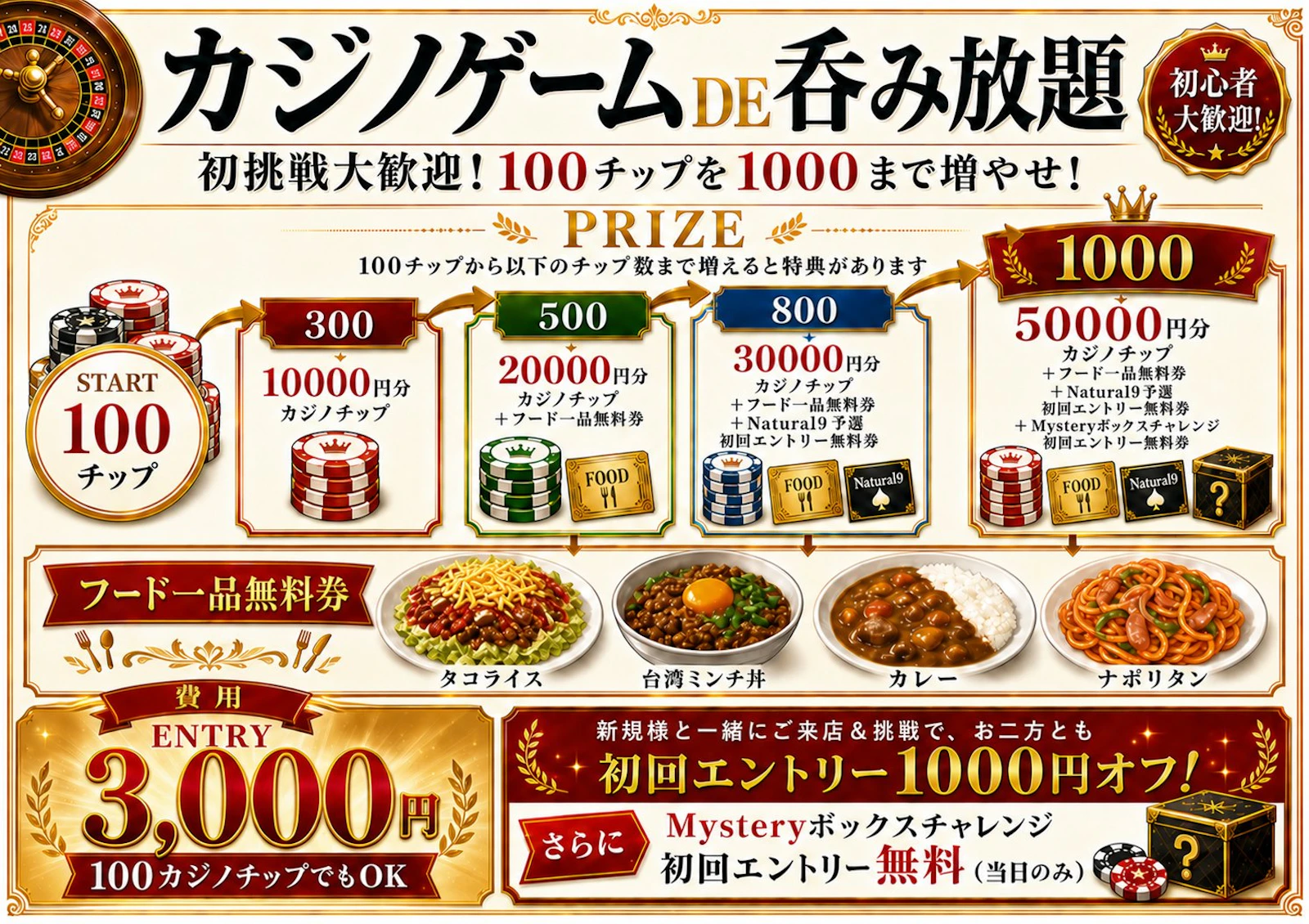 呑みCASINO体験￥2,000🍷 の POP 画像