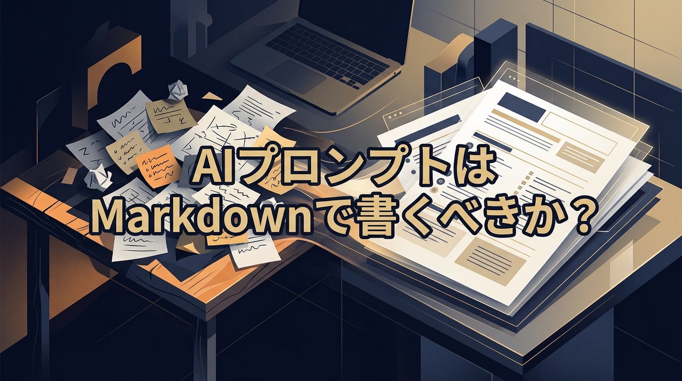 AIプロンプトはMarkdownで書くべきか?構造化の意味と実務での使い方