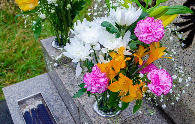 お供え花１対セット お彼岸のお参り お墓花 アーティシャルフラワー