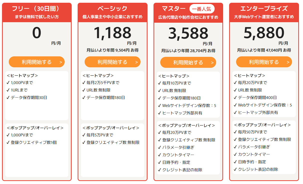 オファーエリアの料金プラン