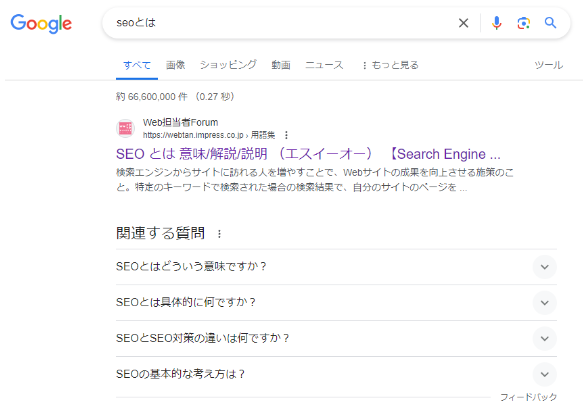 SEOの説明。