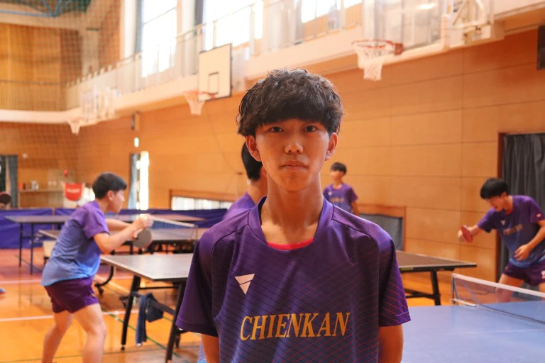 あんたが大将　致遠館高校卓球部　桶田 翔輝（2年）「チーム全員で勝ちを目指したい。」