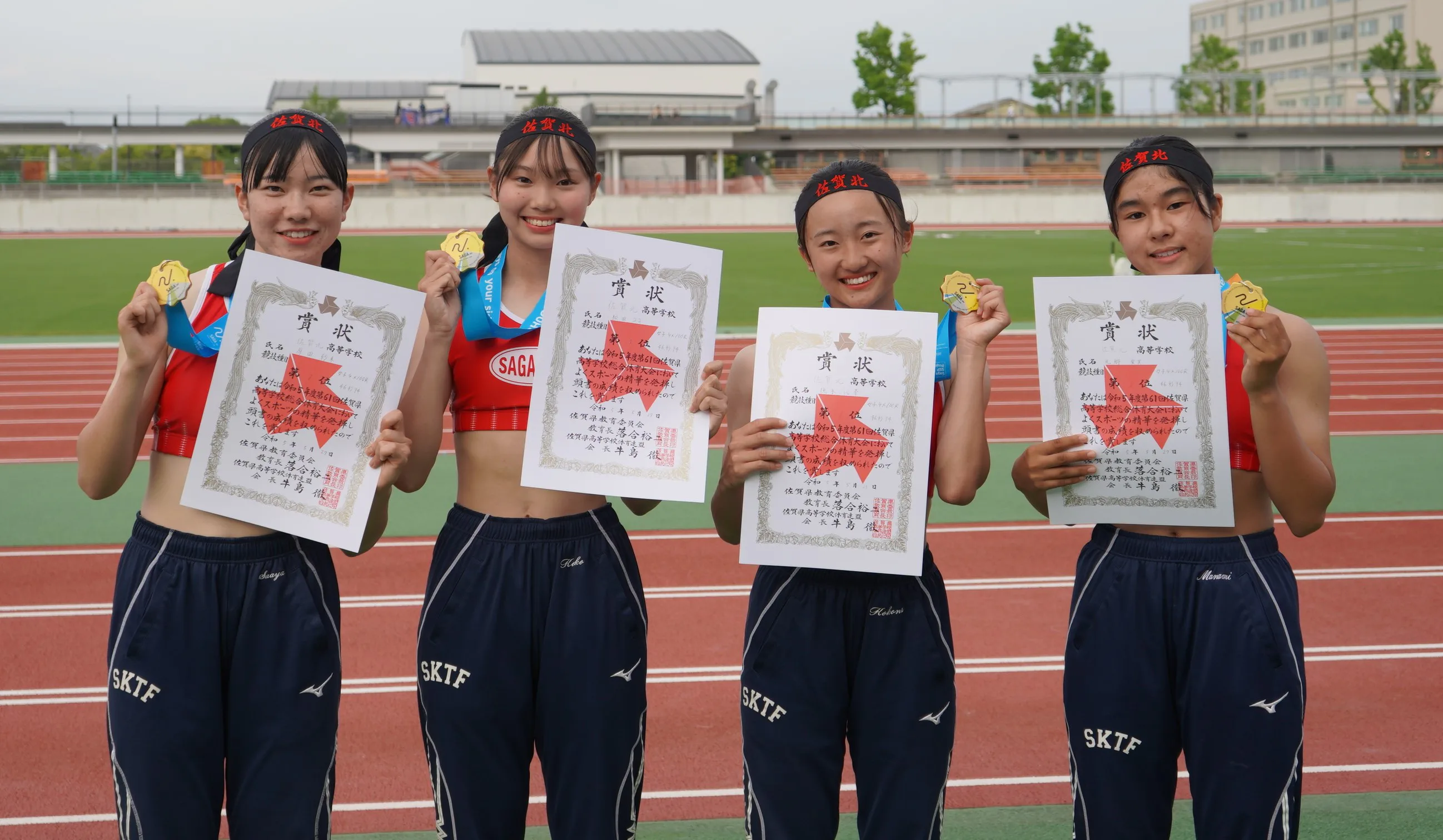 総体優勝特集】陸上女子 4×100mR 優勝した佐賀北高校の4選手が決勝戦を