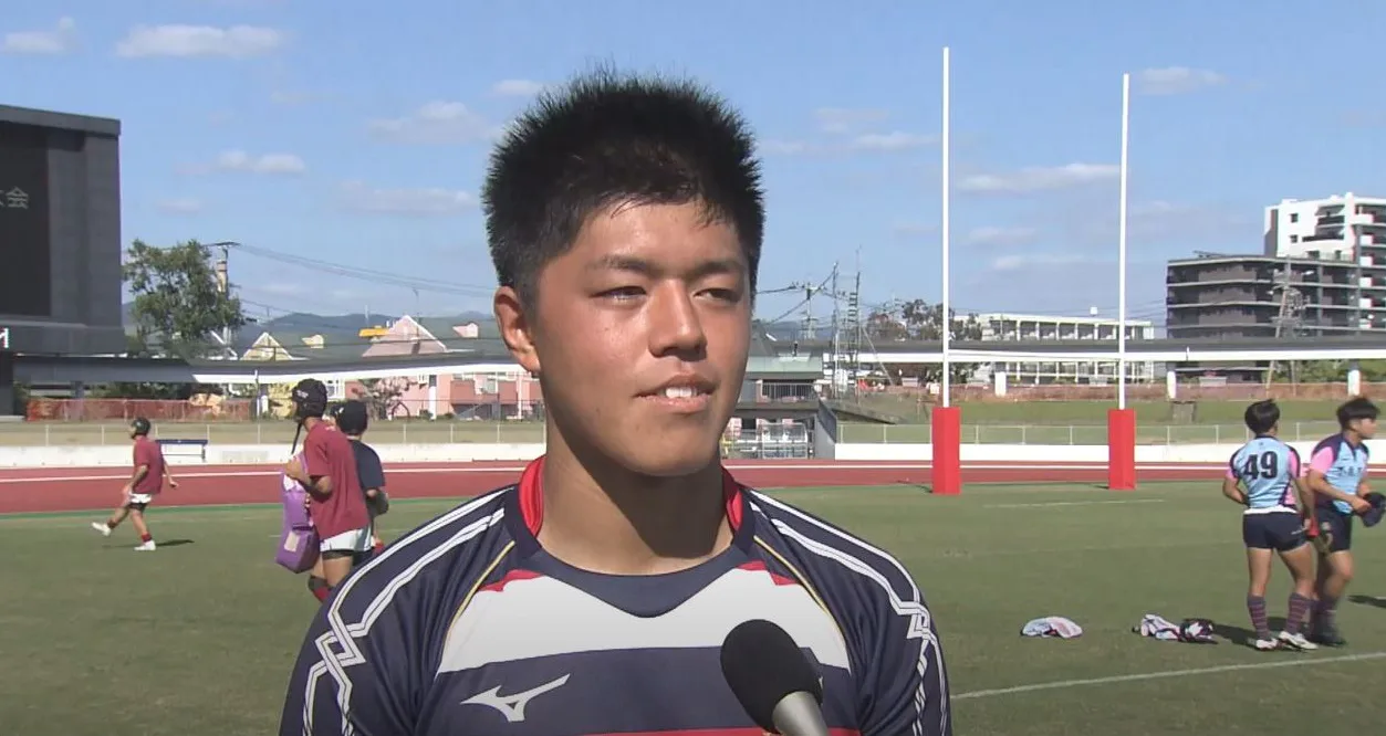 高校ラグビー県大会優勝　佐賀工業　舛尾選手インタビュー