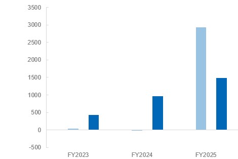 表 Cash flows from financing activities