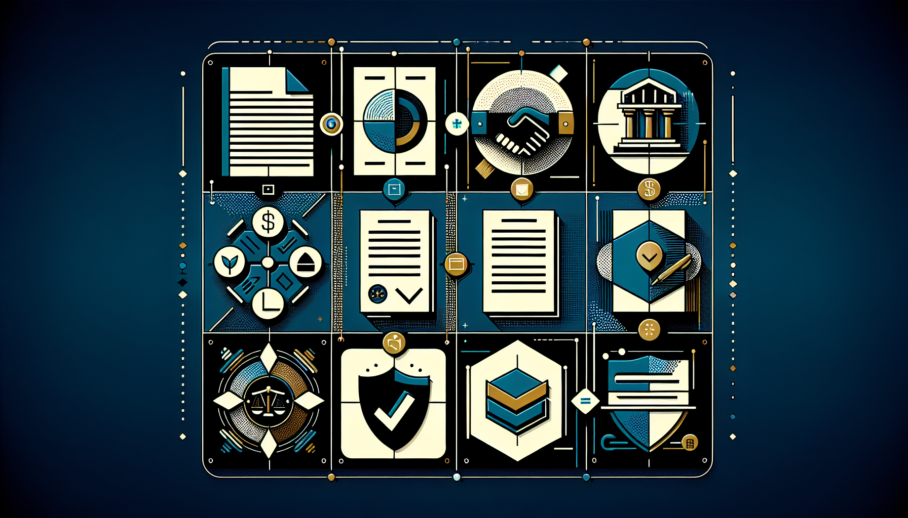 M&A仲介契約書の主要9条項の概念イメージ