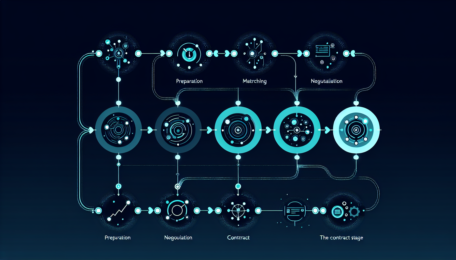 会社売却の準備からクロージングまでの流れを示すプロセスフロー図
