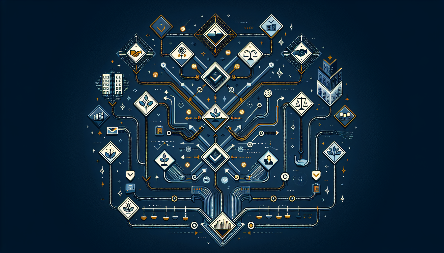 M&A仲介会社の選び方を判断するフローチャートのイメージ図」 width=