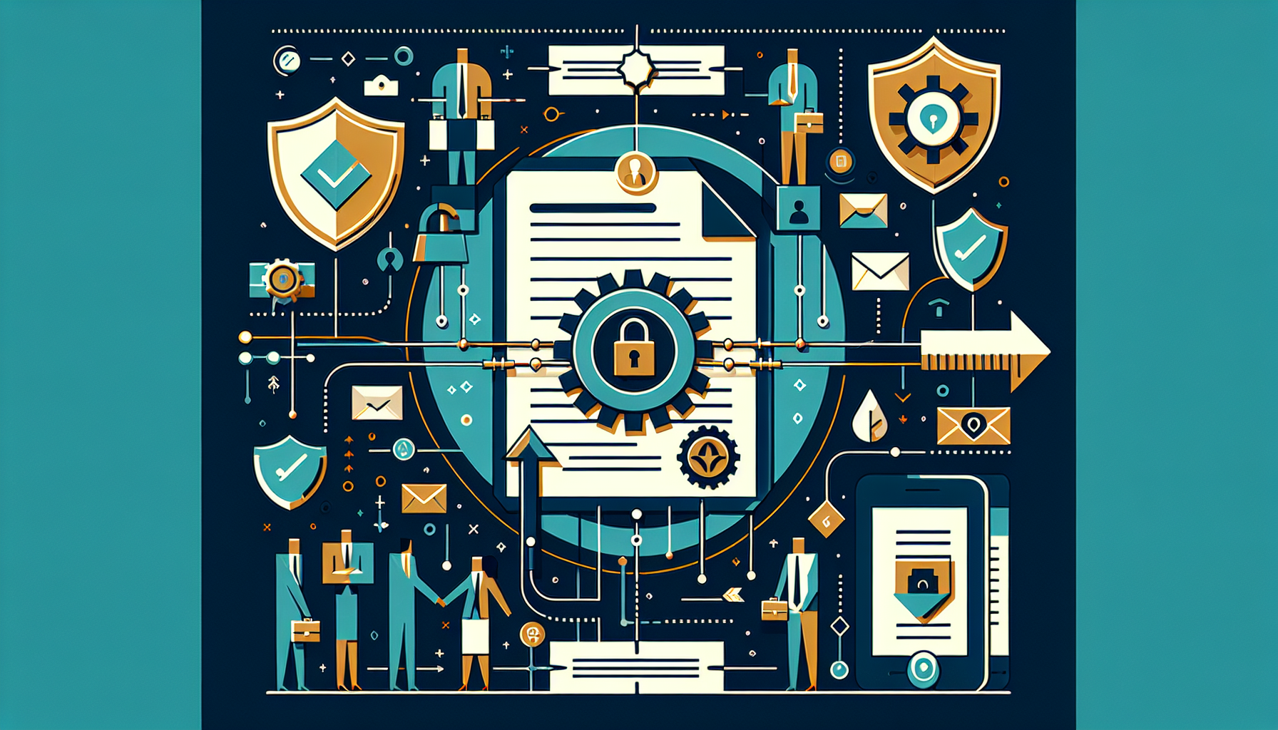 秘密保持契約（NDA）の仕組みと情報管理のイメージ