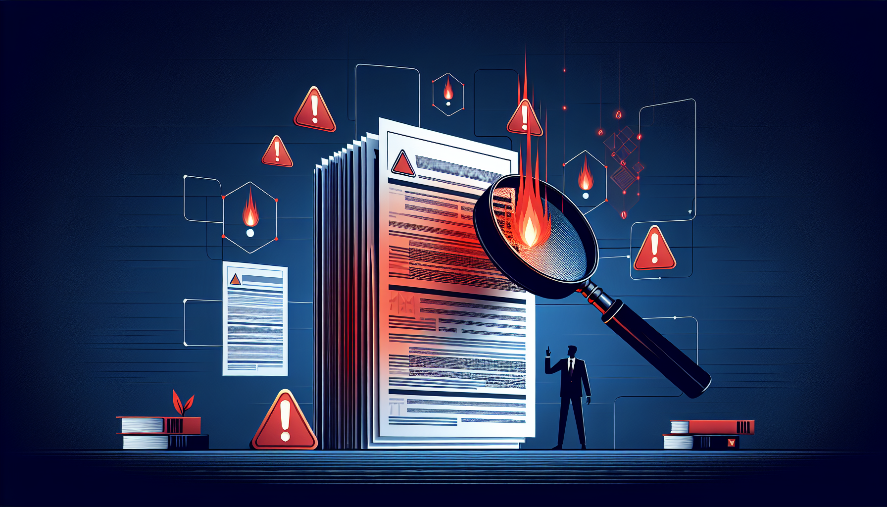 M&Aにおける粉飾決算の概念を示すイメージ図